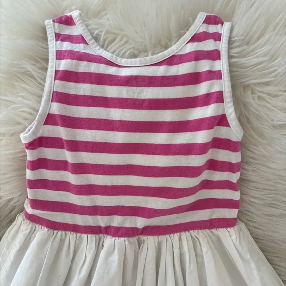 The Children's Place Pink & White Striped Bodice Floral Border Dress - Picture 7 of 8